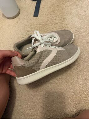 Old Navy Taupe and Cream Suede-Accent Sneakers